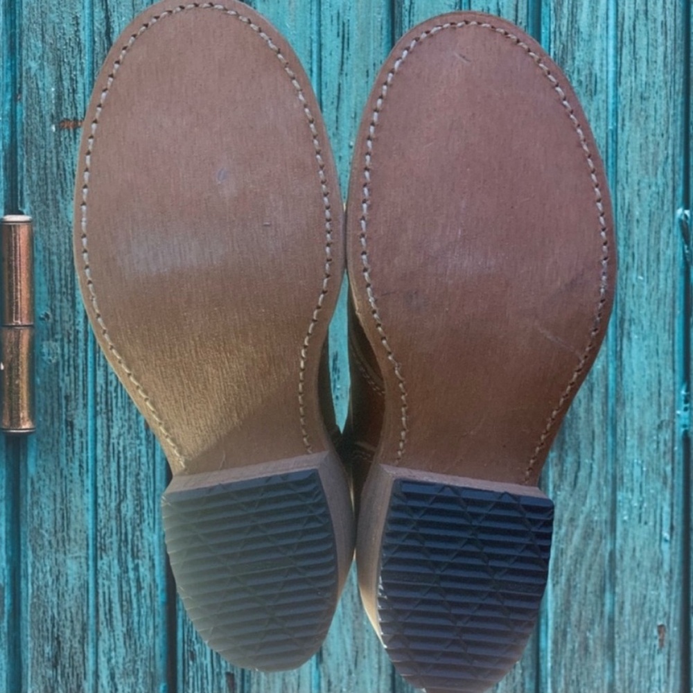 Timberland Chunky Heel Rust Brown Ankle Boots - Picture 5 of 6